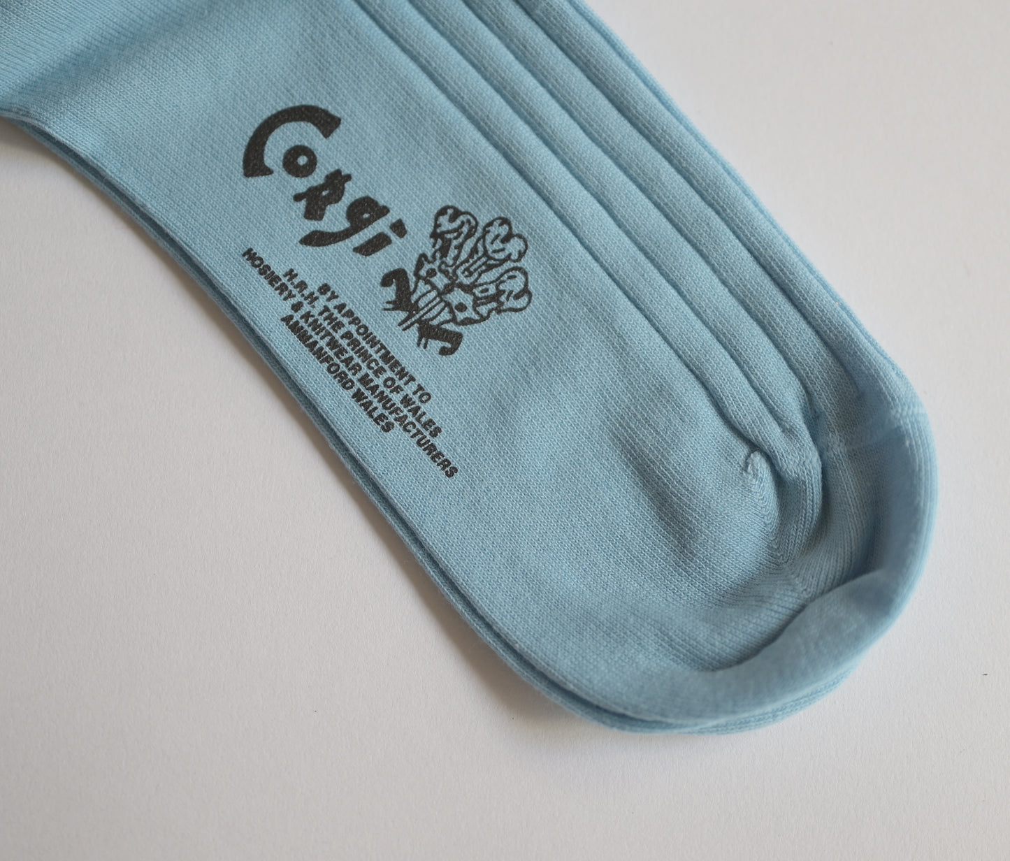 FINE GAUGE COTTON PLAIN WOMENS SOCKS LIGHT BLUE