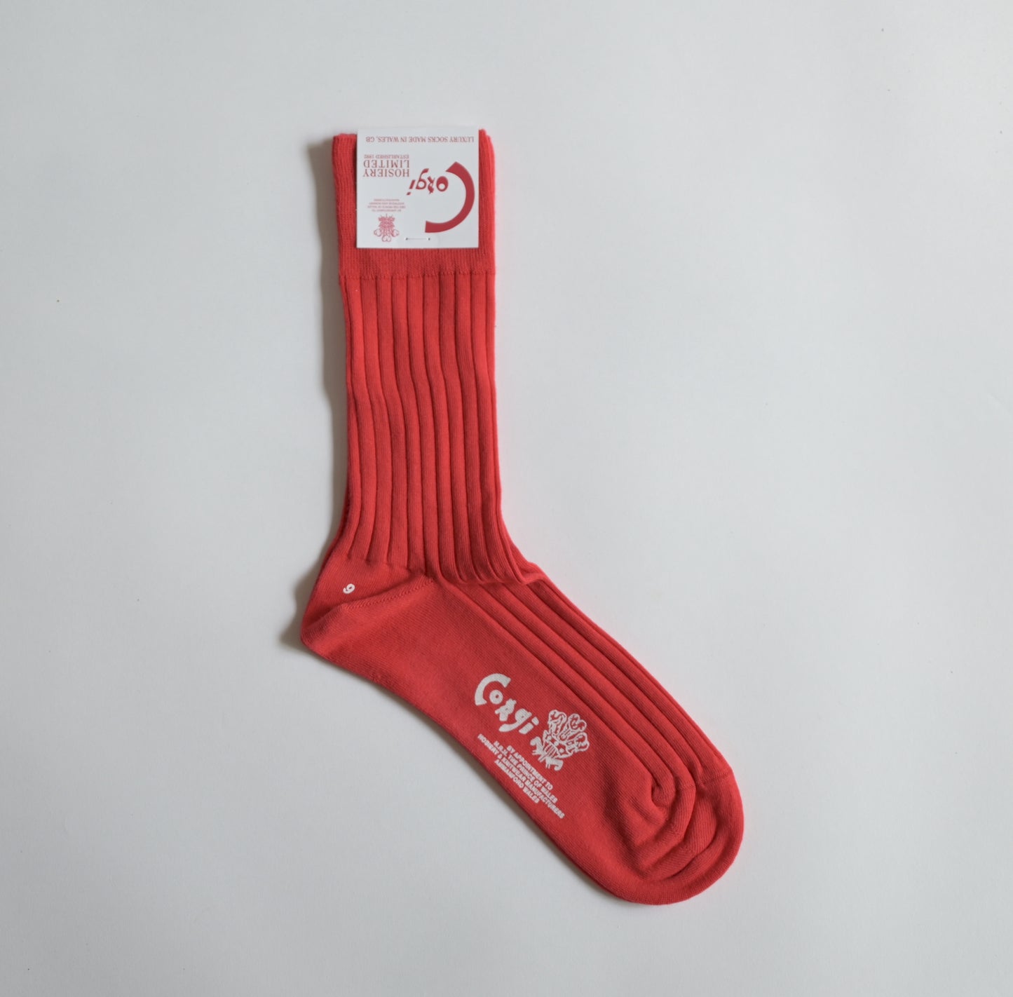 FINE GAUGE COTTON PLAIN WOMENS SOCKS RED