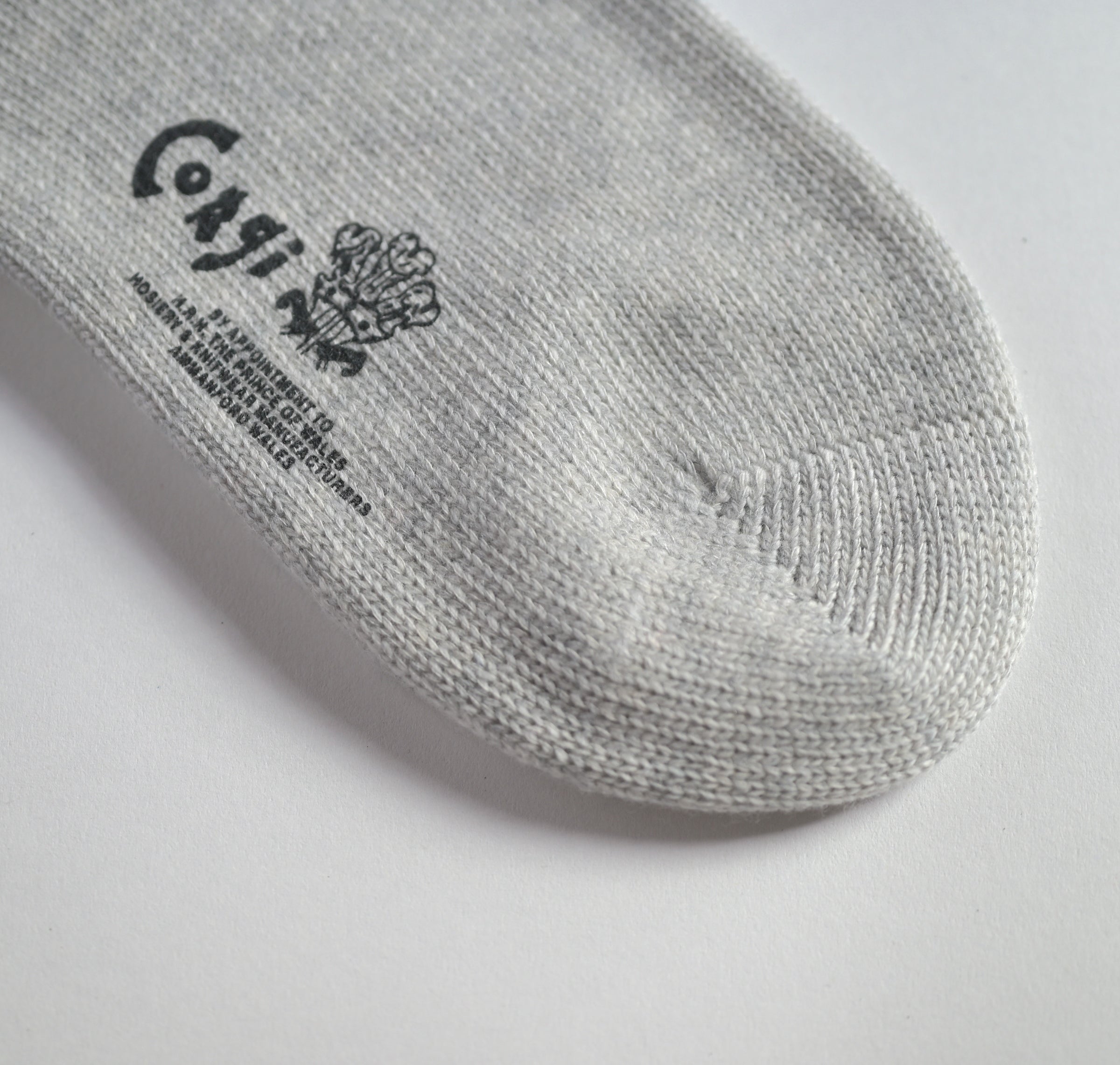 GEELONG FRILL TOP WOMENS SOCKS GREY