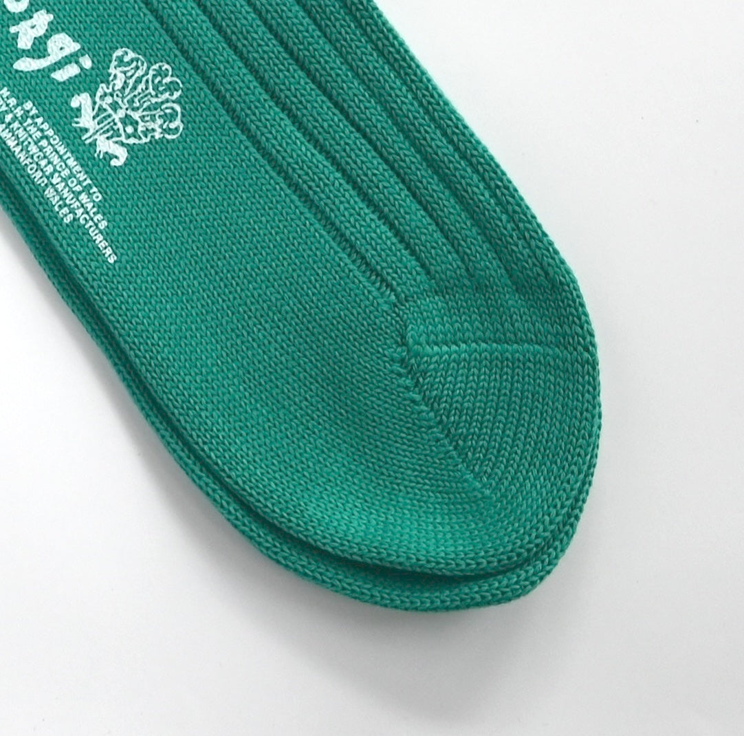 PLAIN MERCERIZED SOCKS GREEN