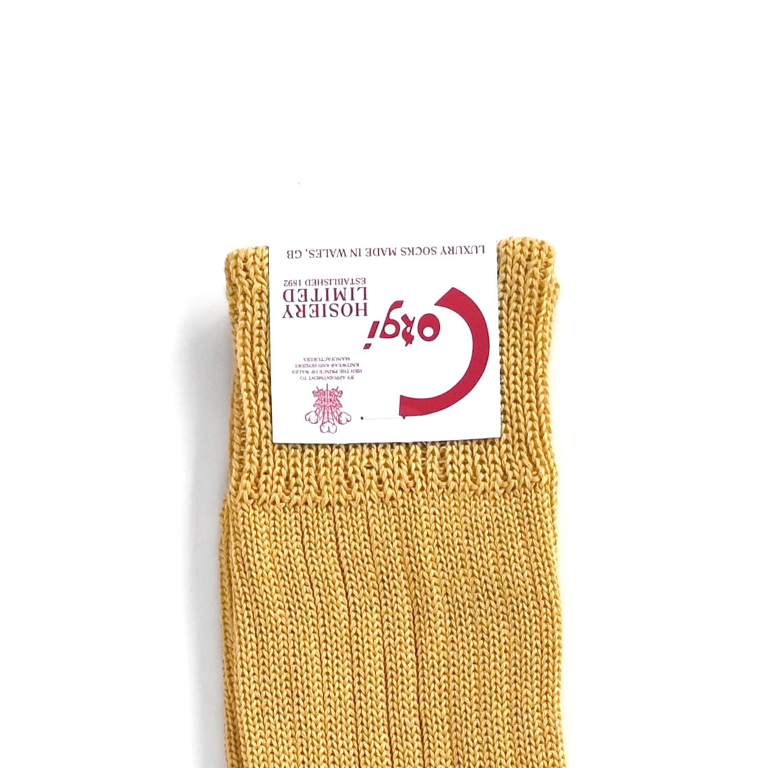 PLAIN MERCERIZED SOCKS YELLOW