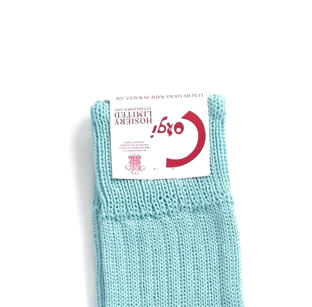 PLAIN MERCERIZED SOCKS BLUE