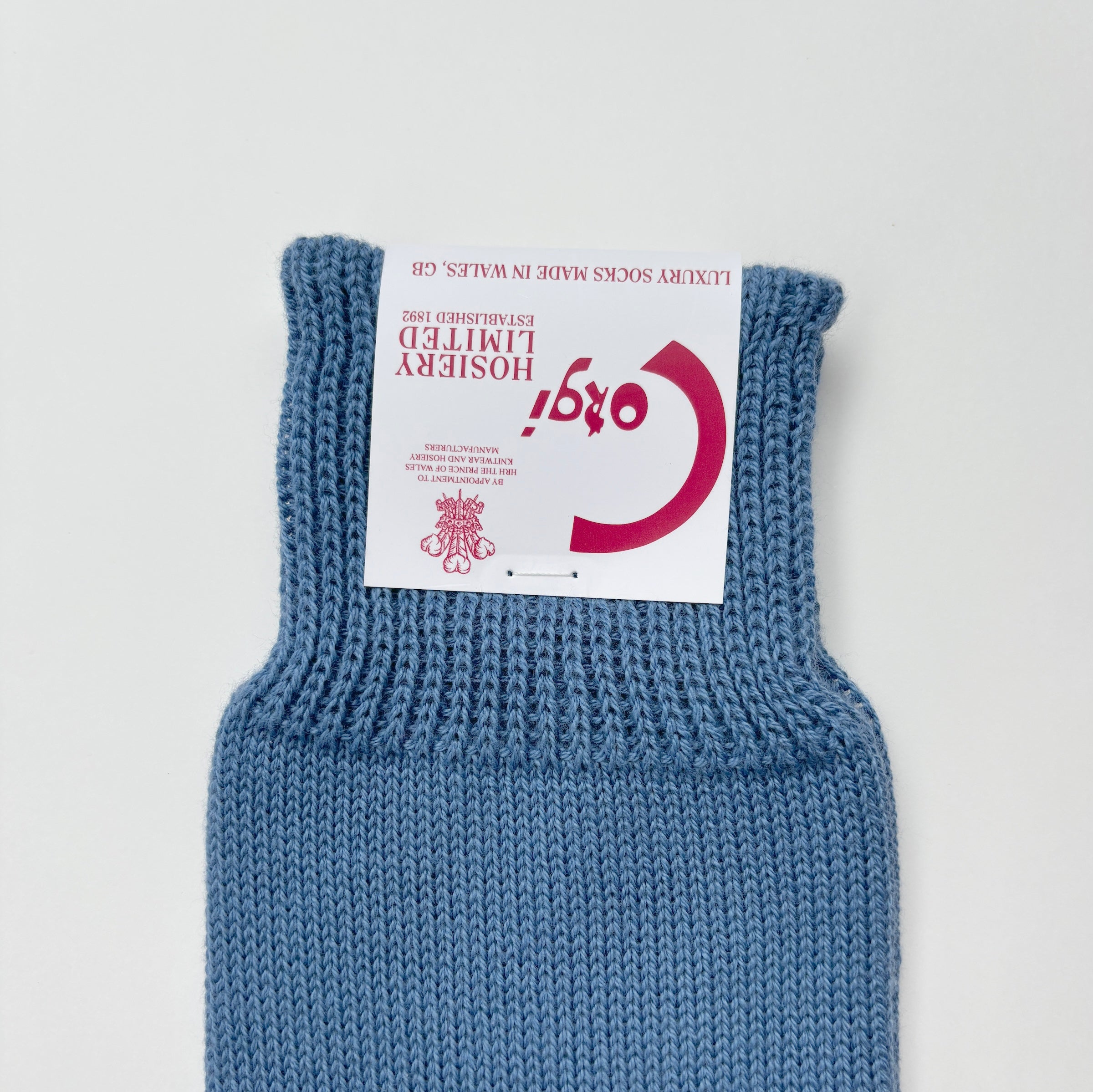 LADIES PLAIN FLAT SOCKS BLUE