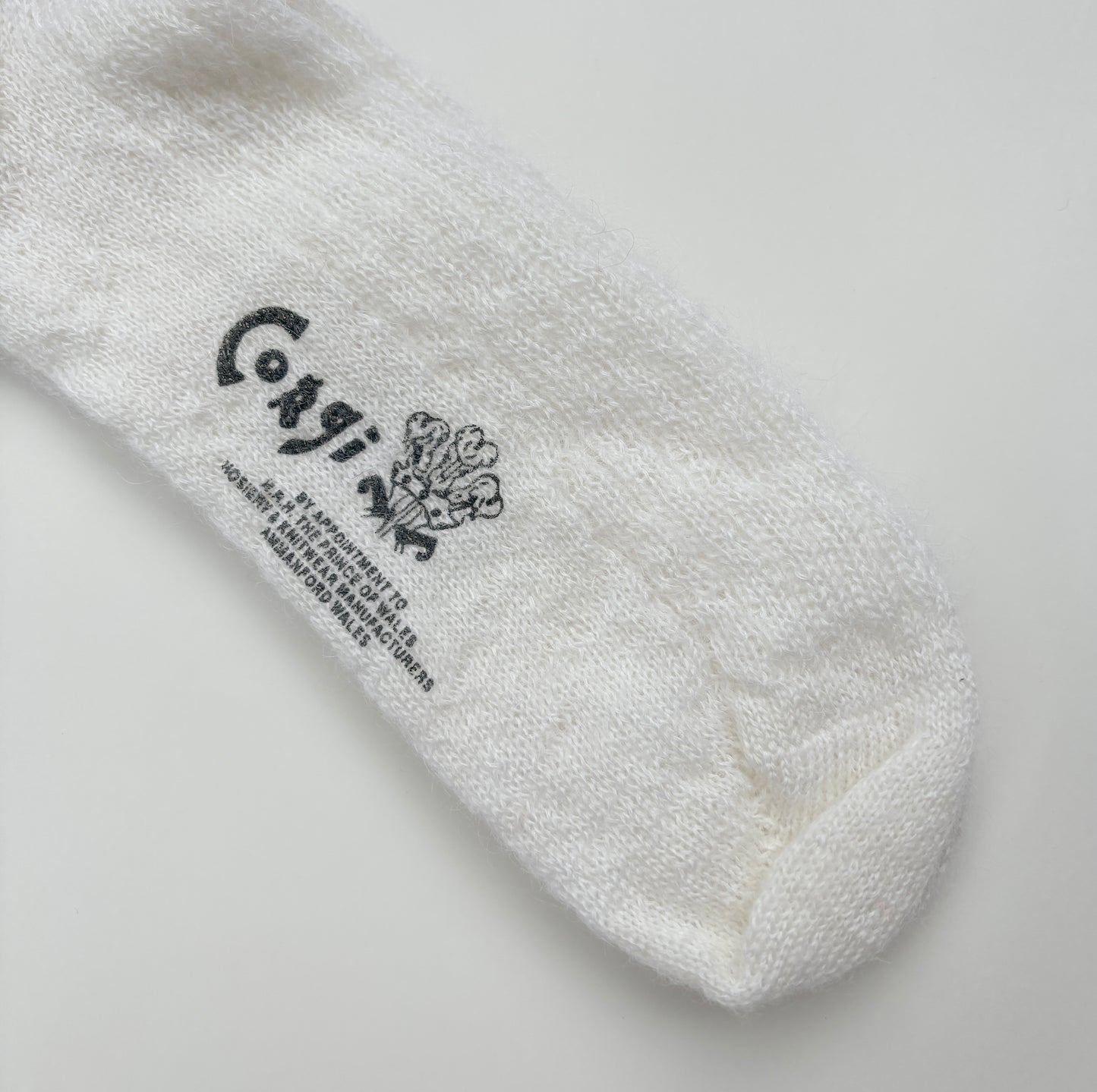 MOHAIR LADIES PLAIN RIB SOCKS WHITE