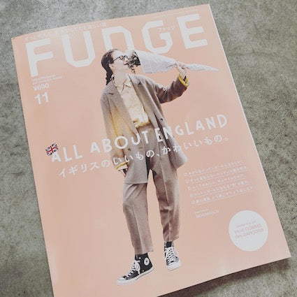 FUDGE 11月号にCORGIのモヘアソックスが掲載されました。