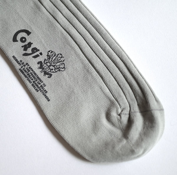 FINE GAUGE COTTON PLAIN SOCKS GREY