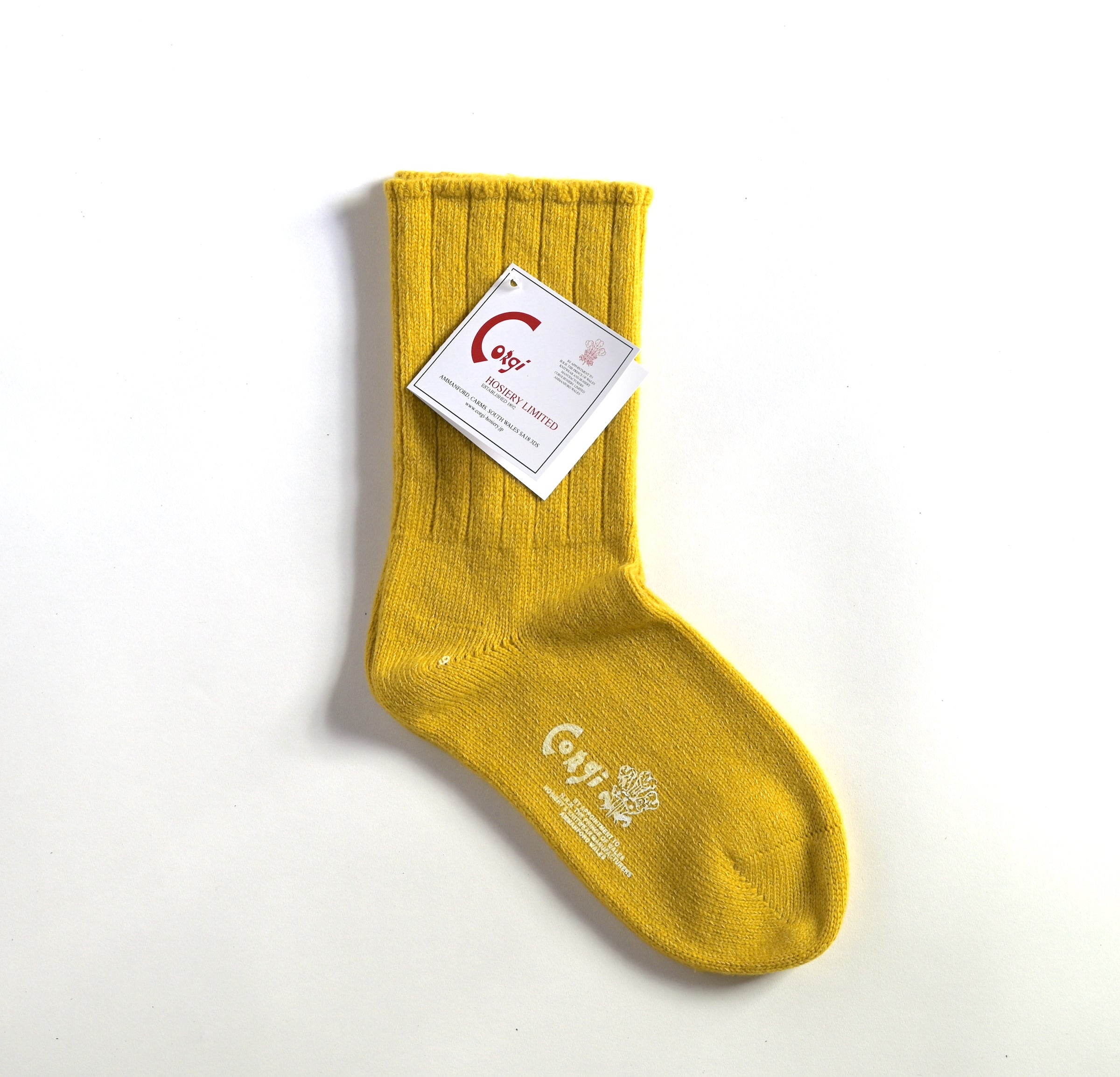 GEELONG FRILL TOP WOMENS SOCKS YELLOW