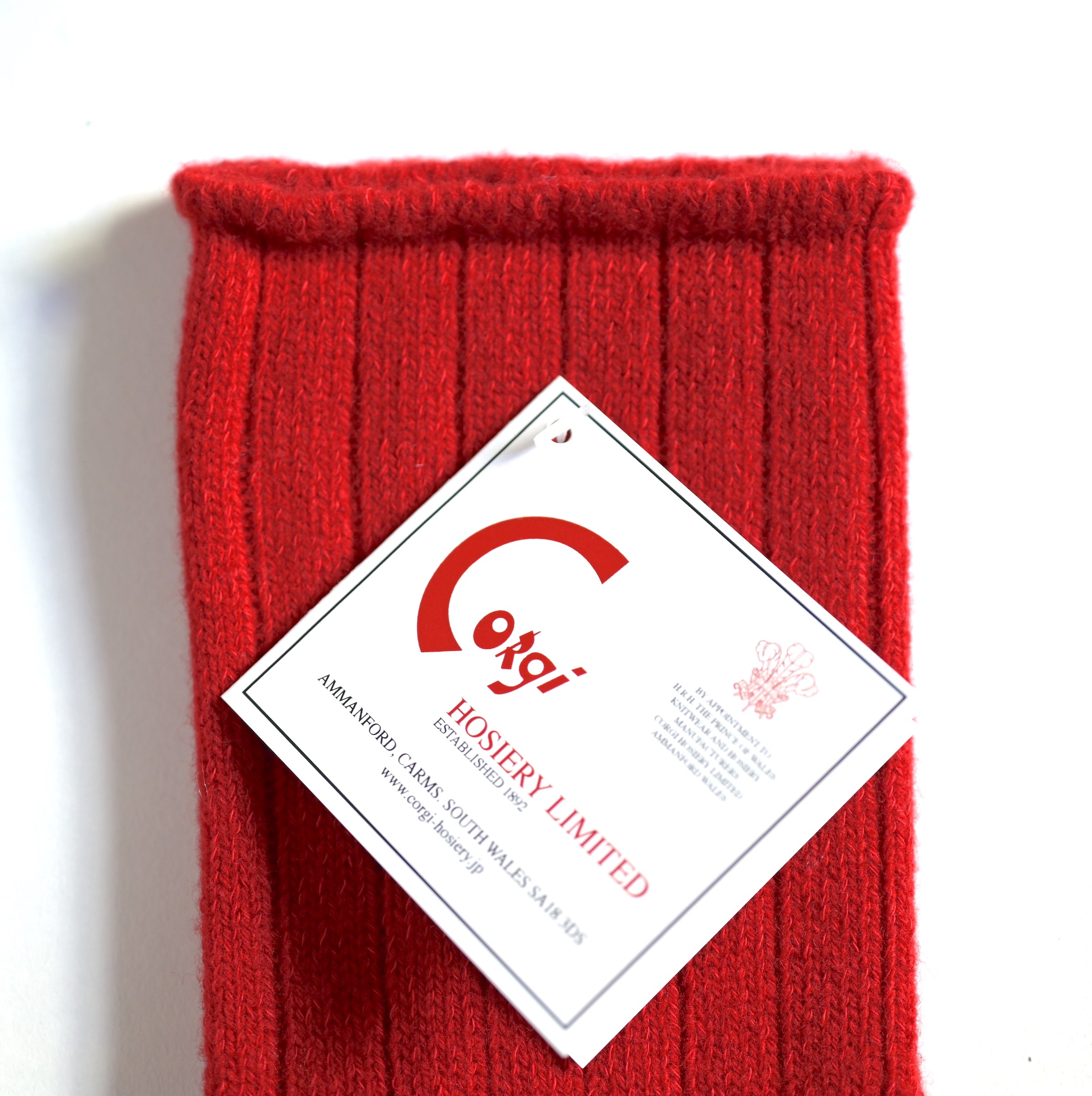 GEELONG FRILL TOP WOMENS SOCKS RED