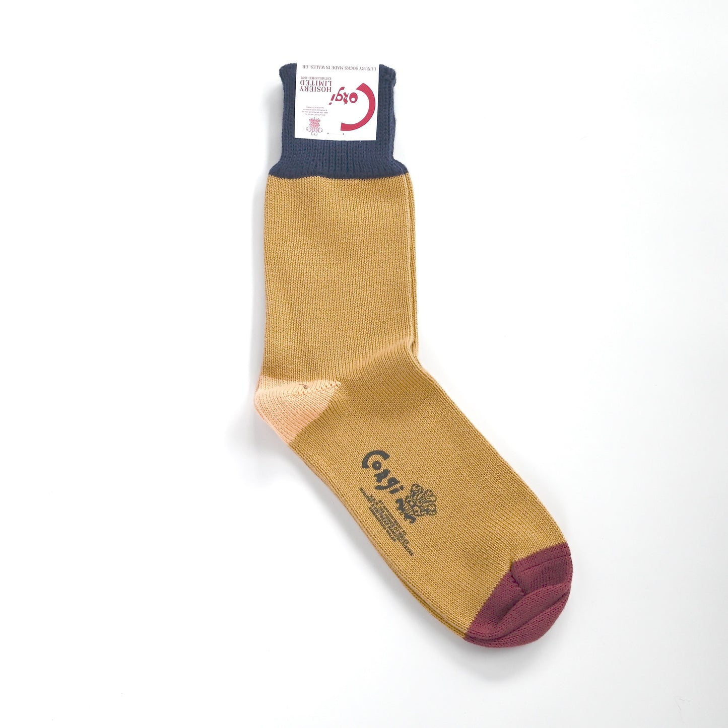 SOFT COTTON PLAIN HEAL&TOE SOCKS NAVY