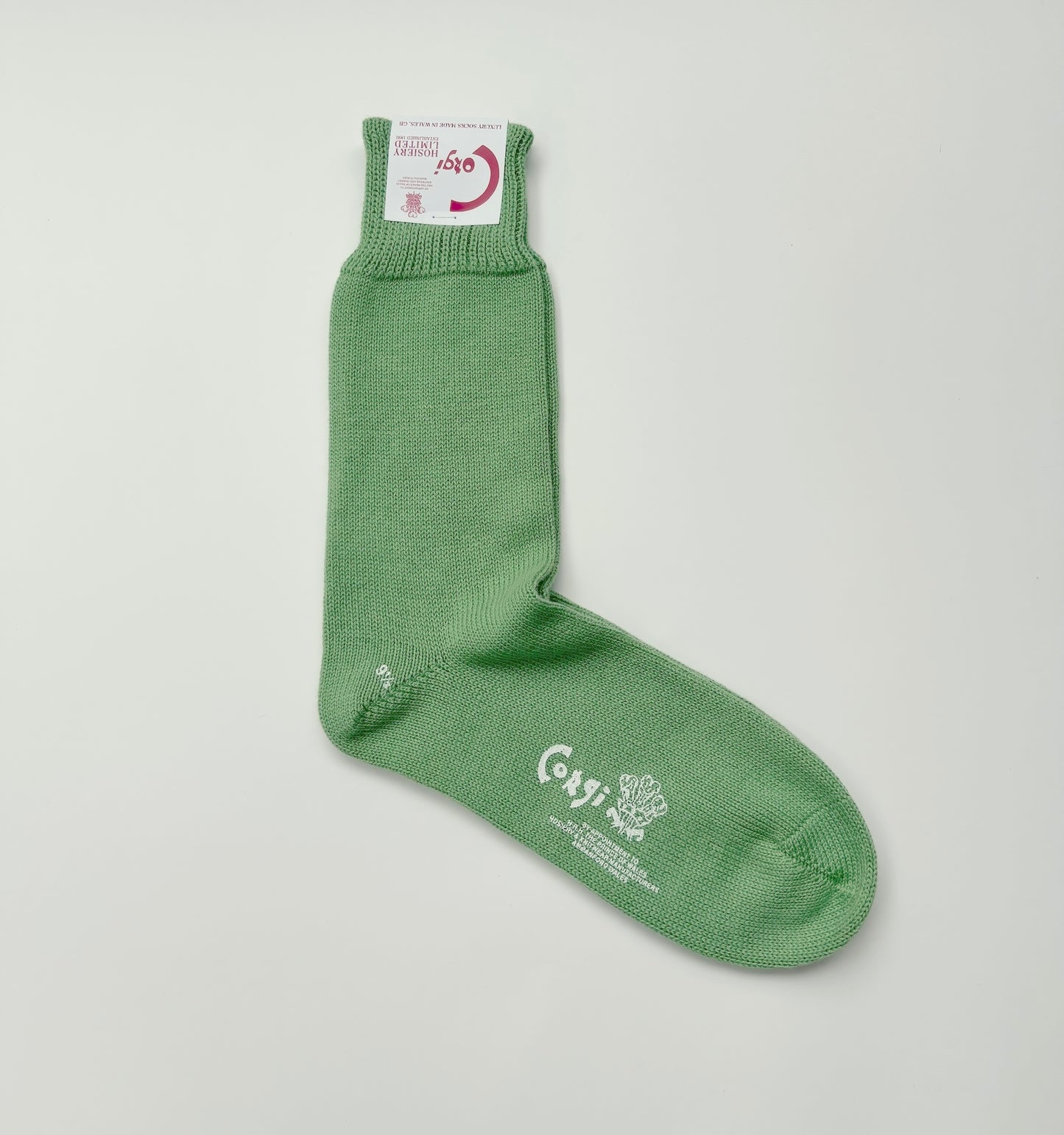 LADIES PLAIN FLAT SOCKS GREEN