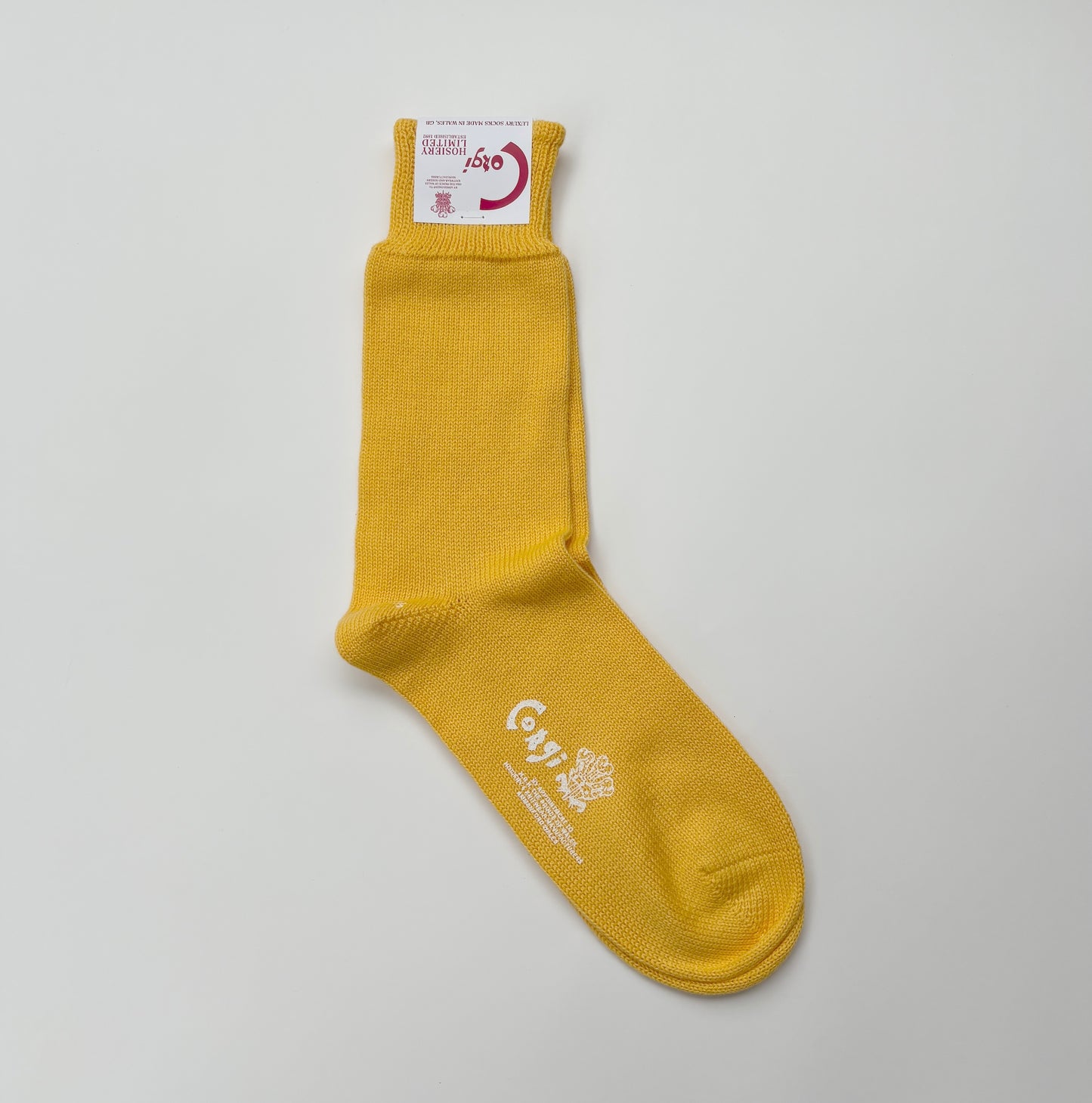 LADIES PLAIN FLAT SOCKS YELLOW