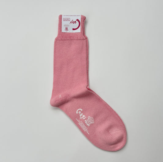 LADIES PLAIN FLAT SOCKS PINK