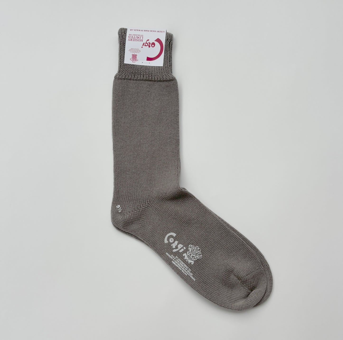 LADIES PLAIN FLAT SOCKS GREY