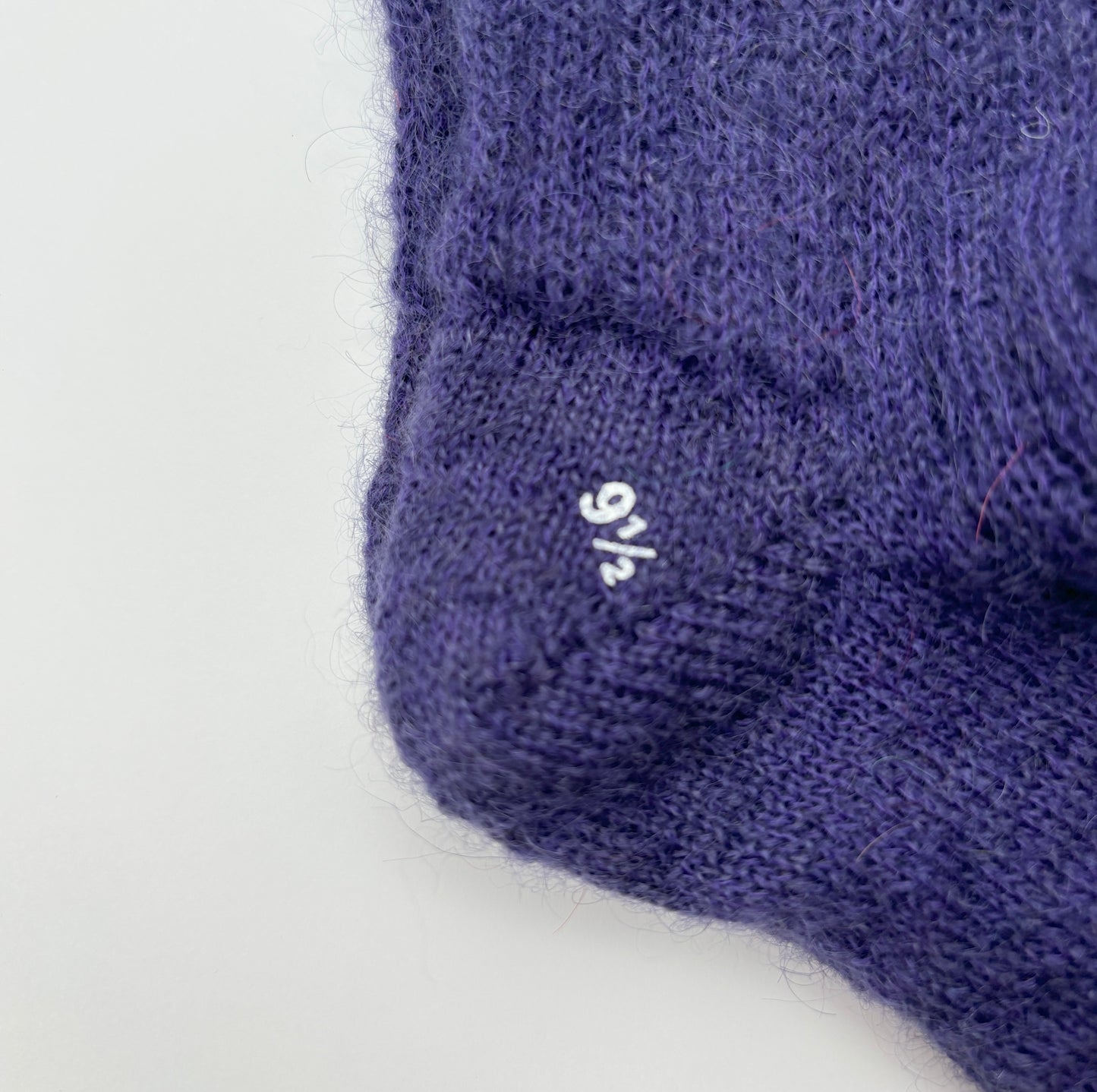 MOHAIR LADIES PLAIN RIB SOCKS  PURPLE