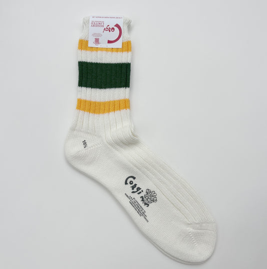 SOFT COTTON SPORT LINE SOCKS YELLOW / GREEN