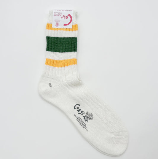 SOFT COTTON SPORT LINE SOCKS YELLOW / GREEN