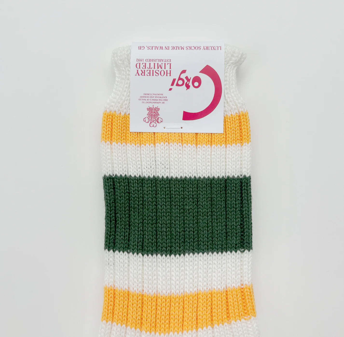 SOFT COTTON SPORT LINE SOCKS YELLOW / GREEN