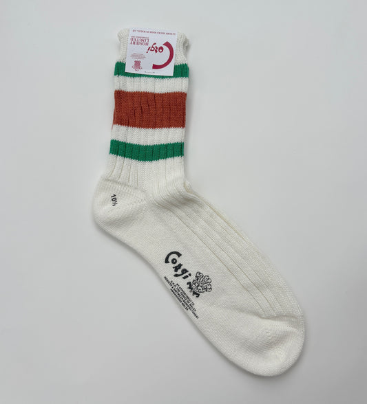 SOFT COTTON SPORT LINE SOCKS GREEN / BROWN