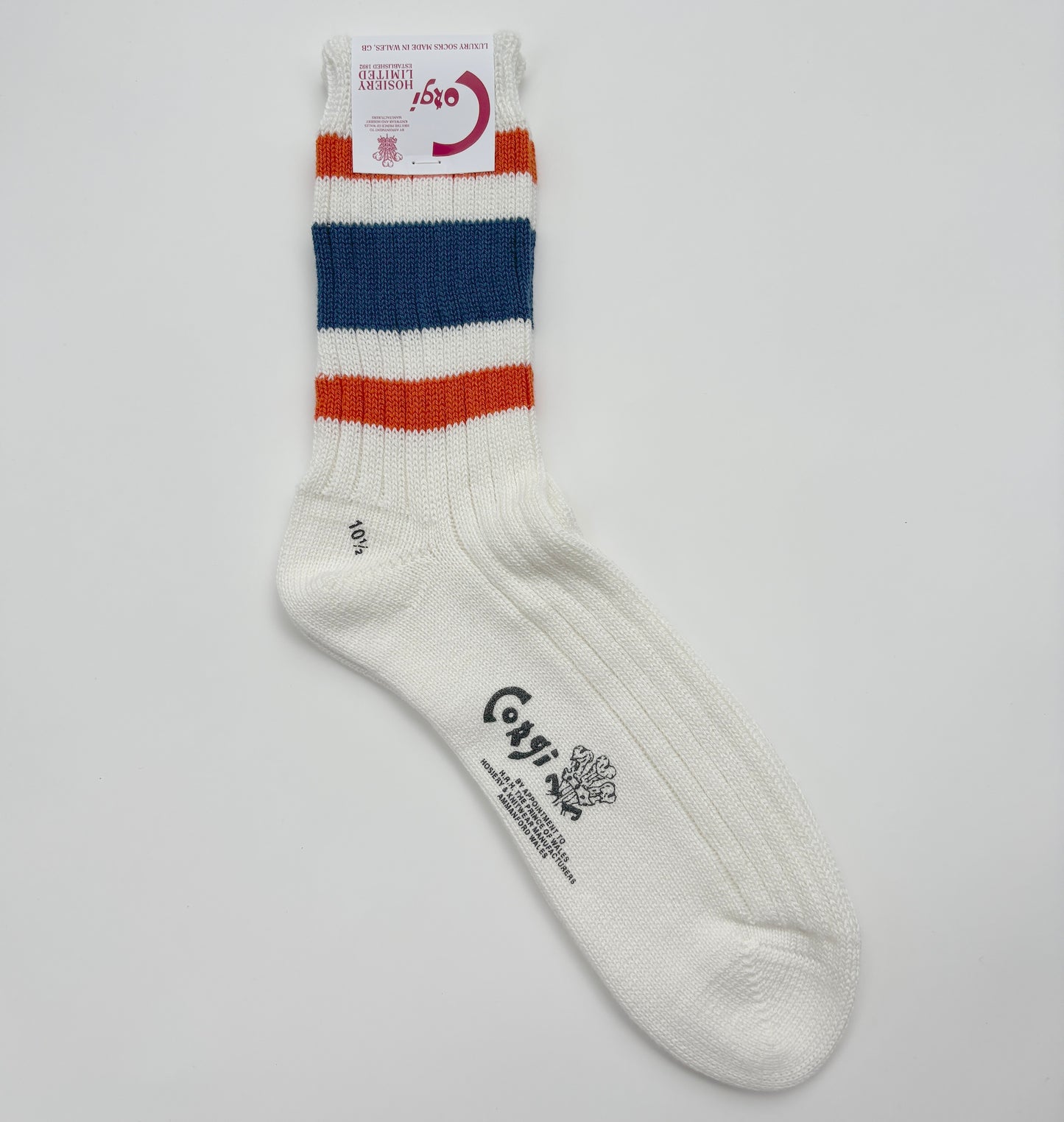 SOFT COTTON SPORT LINE SOCKS ORANGE / NAVY