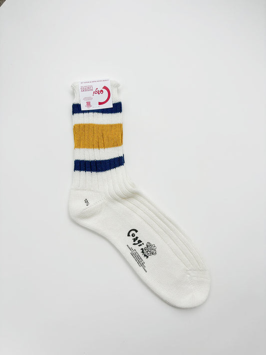 SOFT COTTON SPORT LINE SOCKS NAVY / YELLOW