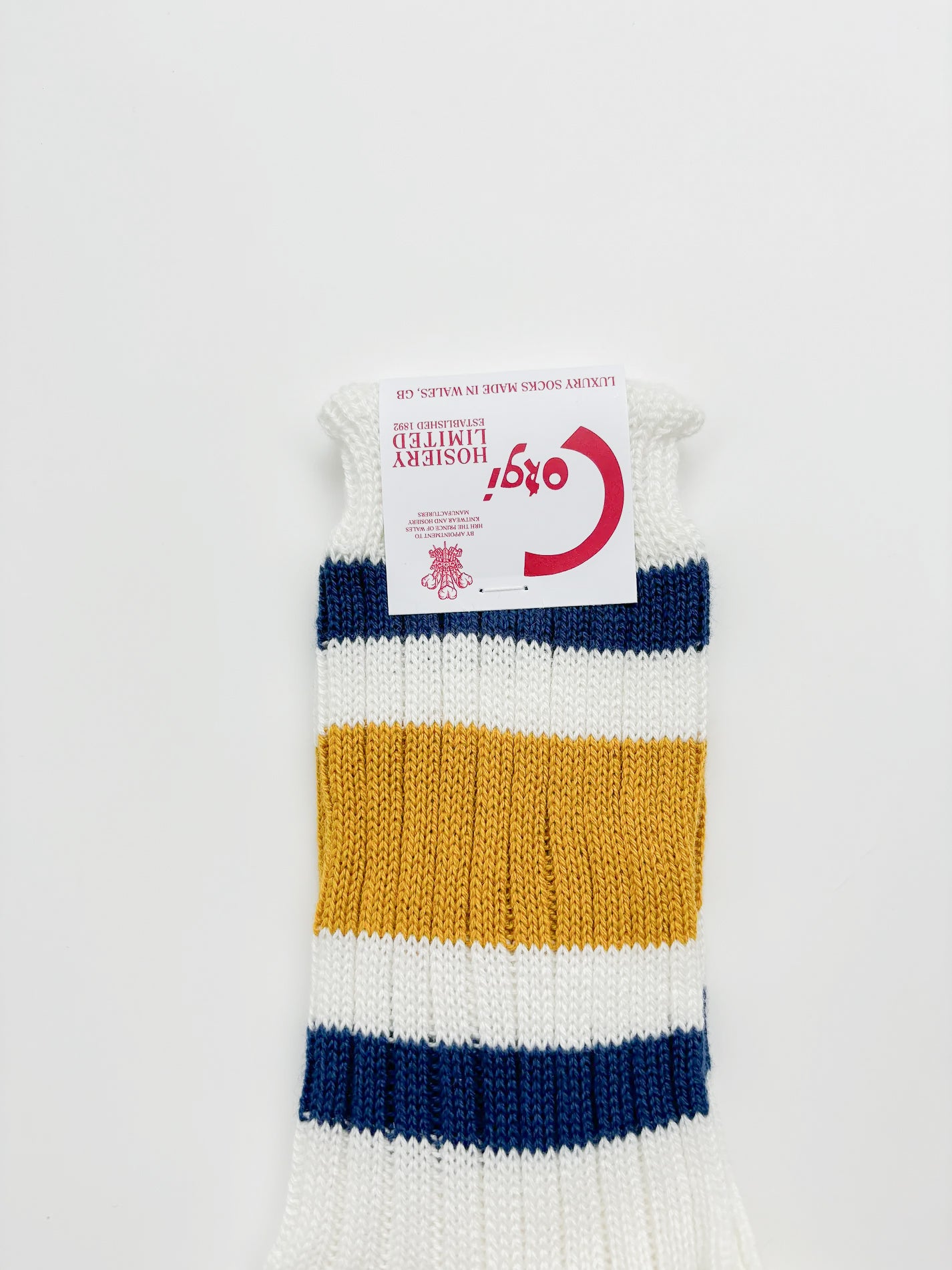 SOFT COTTON SPORT LINE SOCKS NAVY / YELLOW