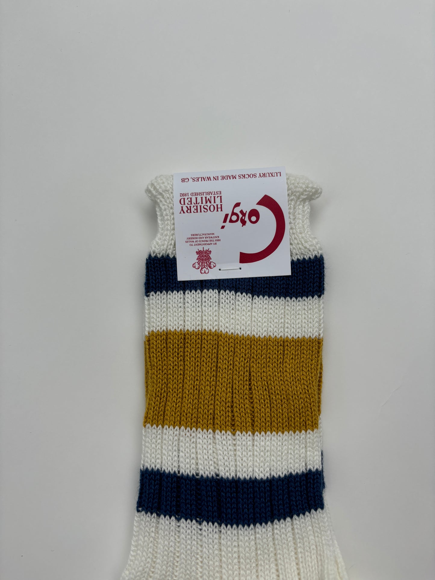 SOFT COTTON SPORT LINE SOCKS NAVY / YELLOW