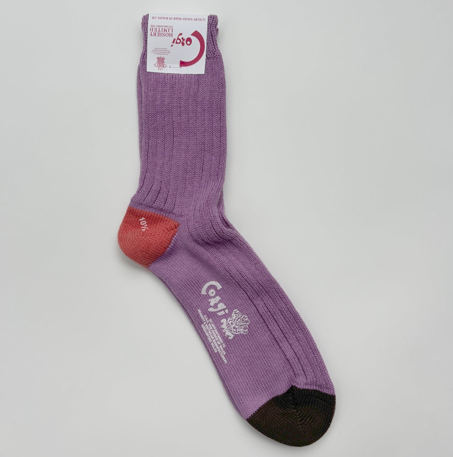 SOFT COTTON HEAL&TOE SOCKS LAVENDER