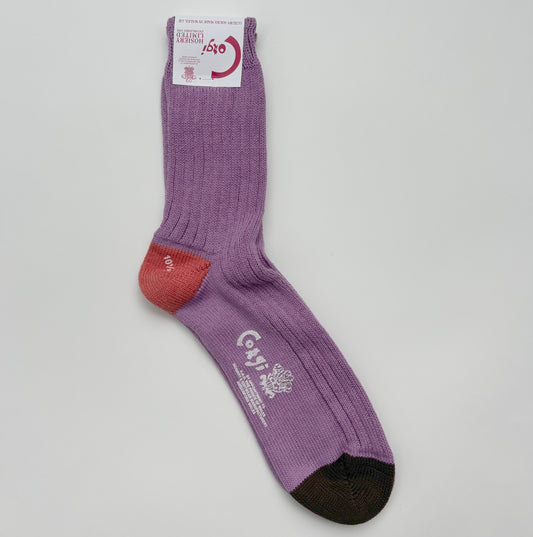 SOFT COTTON HEAL&TOE SOCKS LAVENDER