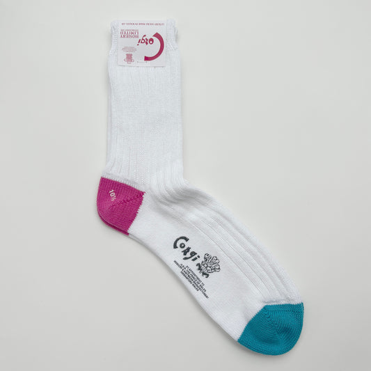 SOFT COTTON HEAL&TOE SOCKS WHITE