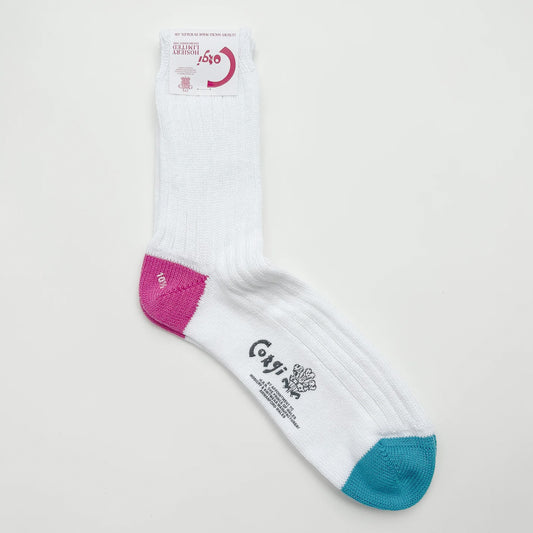 SOFT COTTON HEAL&TOE SOCKS WHITE