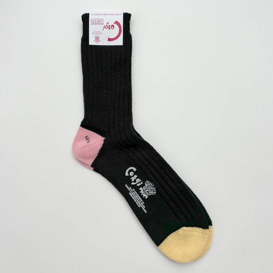 SOFT COTTON HEAL&TOE SOCKS BLACK