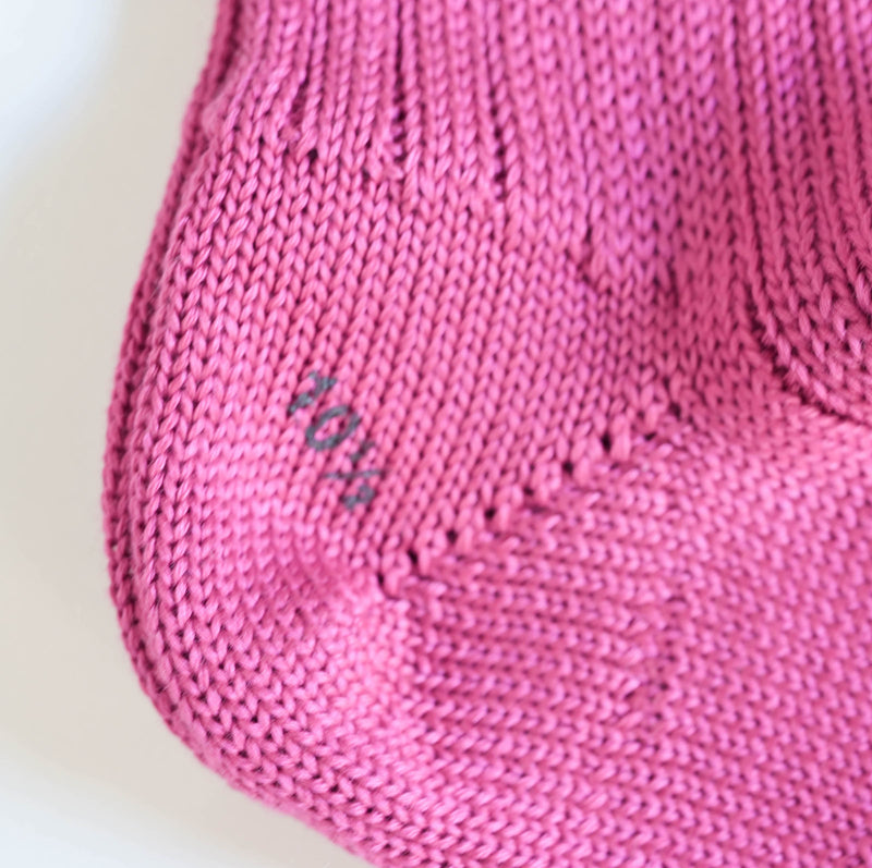 PLAIN MERCERIZED SOCKS DARK PINK