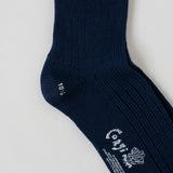 PLAIN MERCERIZED SOCKS NAVY