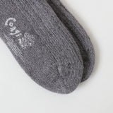 MOHAIR LADIES PLAIN RIB SOCKS GREY